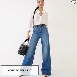 J crew five pocket wide leg jeans size 27